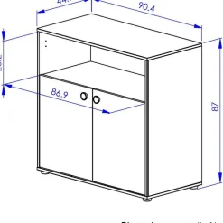 Commode 2 portes + 1 niche Arthur