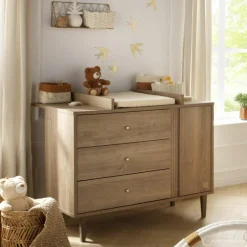 Commode 3 tiroirs et 1 porte Mokka