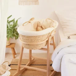 Couffin souple en osier Douce hirondelle écru