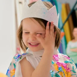 Couronne à paillettes Blanche