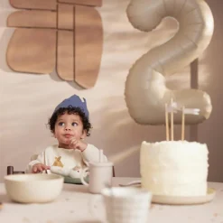 Couronne d'anniversaire en tissu Jeans Blue