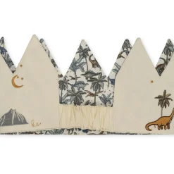 Couronne d'anniversaire en tissu Dino personnalisable