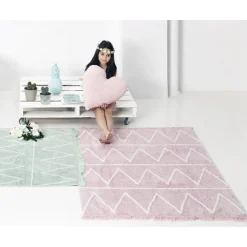 Coussin coeur rose (45 x 50 cm)