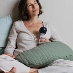 Coussin de grossesse Big Flopsy Fleur de coton vert sauge