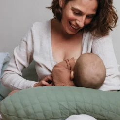 Coussin de grossesse Big Flopsy Fleur de coton vert sauge