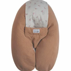 Coussin de grossesse Multirelax éponge microfibre noisette