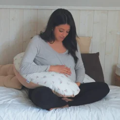 Coussin de grossesse Multirelax éponge microfibre rose pêche