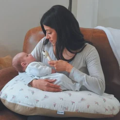 Coussin de grossesse éponge microfibre noisette