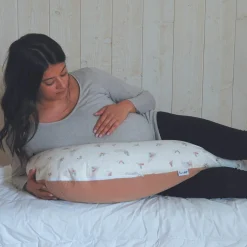 Coussin de grossesse éponge microfibre rose pêche