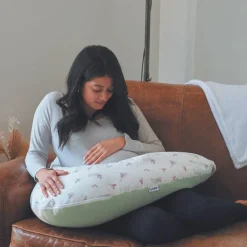 Coussin de grossesse éponge microfibre vert sauge