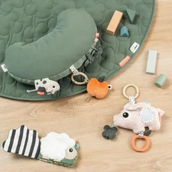 Coussin d'éveil Tummy time Tiny farm Vert