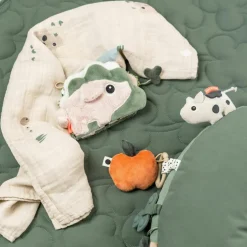 Coussin d'éveil Tummy time Tiny farm Vert