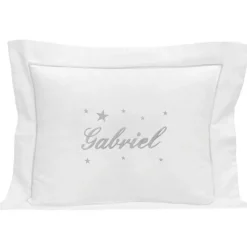 Coussin étoile gris personnalisable (40 x 50 cm)