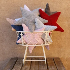 Coussin étoile rose (50 x 50 cm)