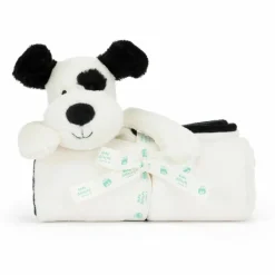 Couverture bébé Bashful Chien noir et crème (70 cm)