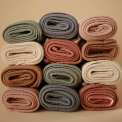 Couverture bébé côtelée Roman Green (90 x 90 cm)