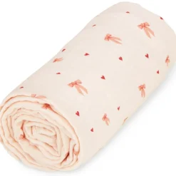 Couverture bébé en mousseline Bows (100 x 100 cm)