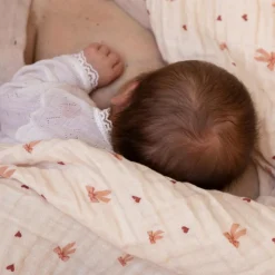 Couverture bébé en mousseline Bows (100 x 100 cm)