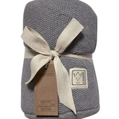 Couverture bébé polaire grise (80 x 80 cm)