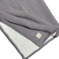 Couverture bébé polaire grise (80 x 80 cm)