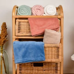 Couverture douceur terracota (70 x100 cm)