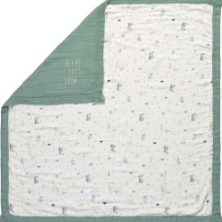 Couverture en bambou vert d'eau Garden Explorer (100 x 100 cm)