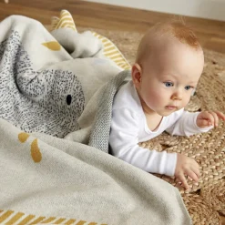 Couverture en coton bio baleine Little Water