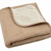 Couverture en coton Jungle Jambo Biscuit-Oatmeal (75 x 100 cm)