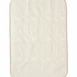 Couverture en coton Jungle Jambo Biscuit-Oatmeal (75 x 100 cm)
