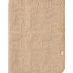 Couverture en coton Jungle Jambo Biscuit-Oatmeal (75 x 100 cm)