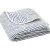 Couverture en coton Miffy Stripe Navy (75 x 100 cm)