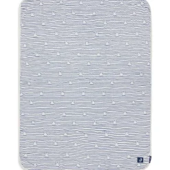 Couverture en coton Miffy Stripe Navy (75 x 100 cm)