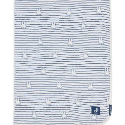 Couverture en coton Miffy Stripe Navy (75 x 100 cm)