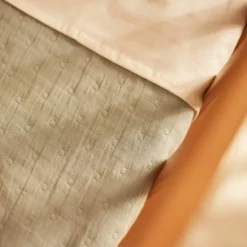 Couverture en gaze de coton Jacquard Sea Green (75 x 100 cm)