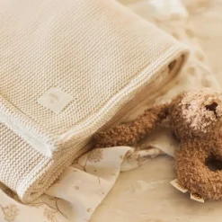 Couverture en polaire Basic Knit Oatmeal (75 x 100 cm)