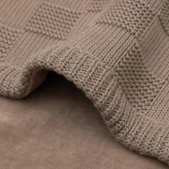 Couverture en polaire Box Knit Milky Coffee (75 x 100 cm)