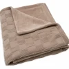 Couverture en polaire Box Knit Milky Coffee (100 x 150 cm)