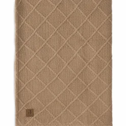 Couverture en polaire Check Knit Biscuit (75 x 100 cm)