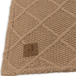 Couverture en polaire Check Knit Biscuit (75 x 100 cm)