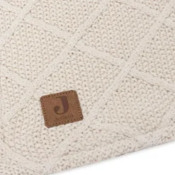 Couverture en polaire Check Knit Oatmeal (100 x 150 cm)