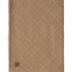 Couverture en polaire Check Knit Biscuit (100 x 150 cm)