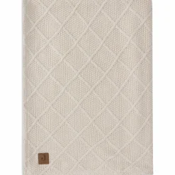 Couverture en polaire Check Knit Oatmeal (75 x 100 cm)