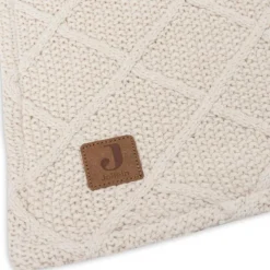 Couverture en polaire Check Knit Oatmeal (75 x 100 cm)