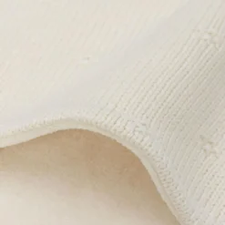 Couverture en polaire Cosy Knit Ivory (75 x 100 cm)