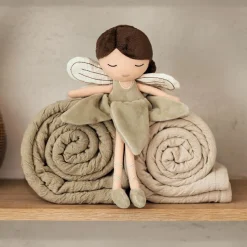 Couverture en polaire Soft Waves Olive Green (75 x 100 cm)