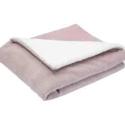 Couverture en sherpa Wooly vieux rose (75 x 100 cm)