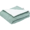 Couverture en sherpa Wooly sauge (75 x 100 cm)