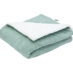 Couverture en sherpa Wooly sauge (75 x 100 cm)