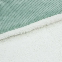 Couverture en sherpa Wooly sauge (75 x 100 cm)