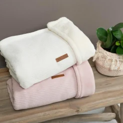 Couverture en teddy Sense blanche (70 x 95 cm)
